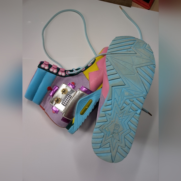 Irregular Choice Beep Bop Boop High Top Sneakers - Picture 8 of 9